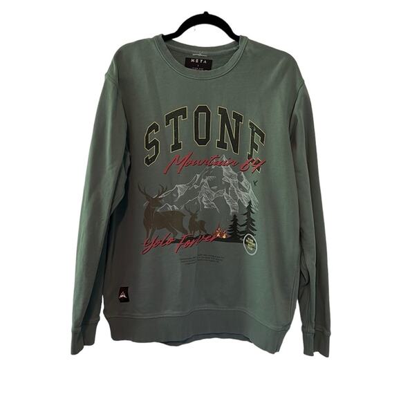 Stone Mountain 64 Streaming Gamer Green Pullover Sweatshirt - Picture 1 of 9